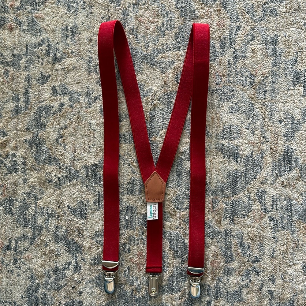 Little kids’ Red Suspenders